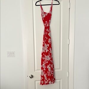 Yumi Kim Red and White Halter Sundress Resort Wear